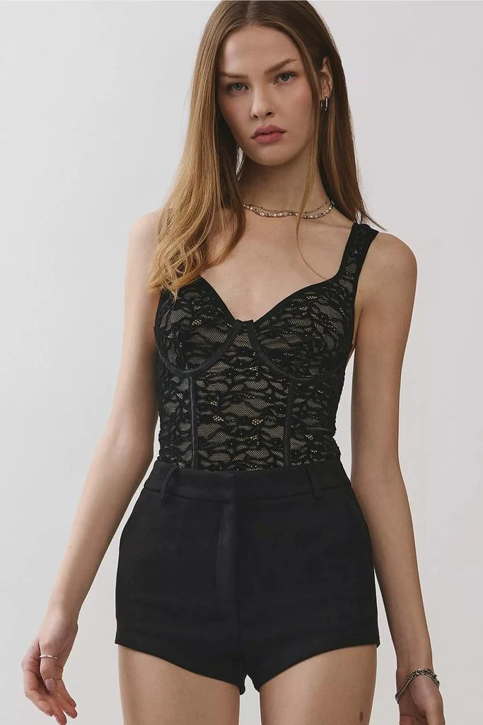 Personal Code Personal Code Gaia Velvet Lace Corset Bodysuit