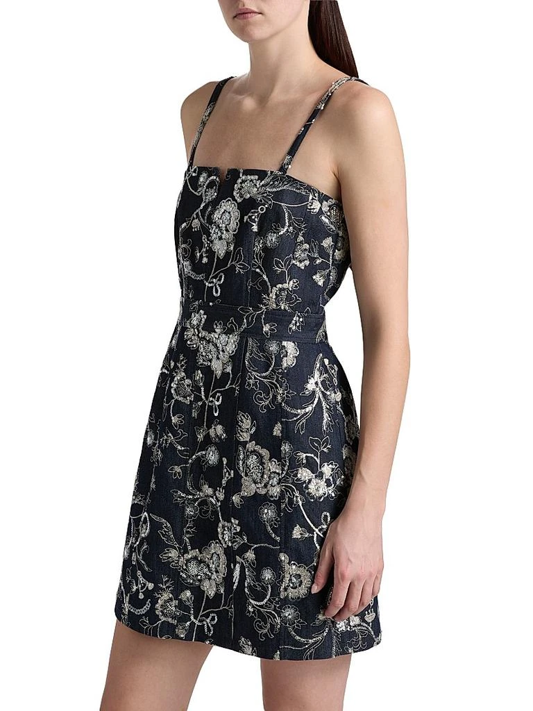 Cinq à Sept Zach Garden Embroidered Denim Minidress 4