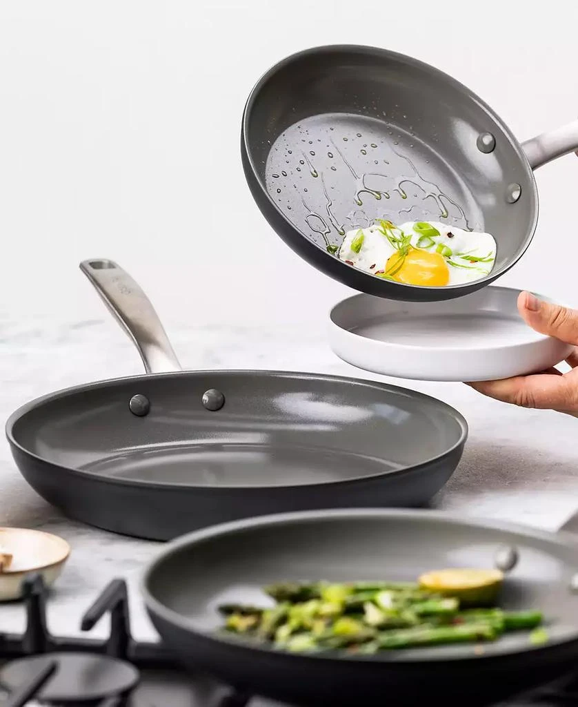 Greenpan Chatham Hard Anodized 3 Piece Frying Pan Set 4
