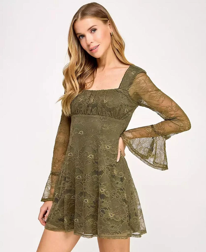 SENI & CADE Juniors' Long Sleeve Fit and Flare Dress 3