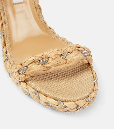 Aquazzura Costiera 120 embellished espadrille wedges 6