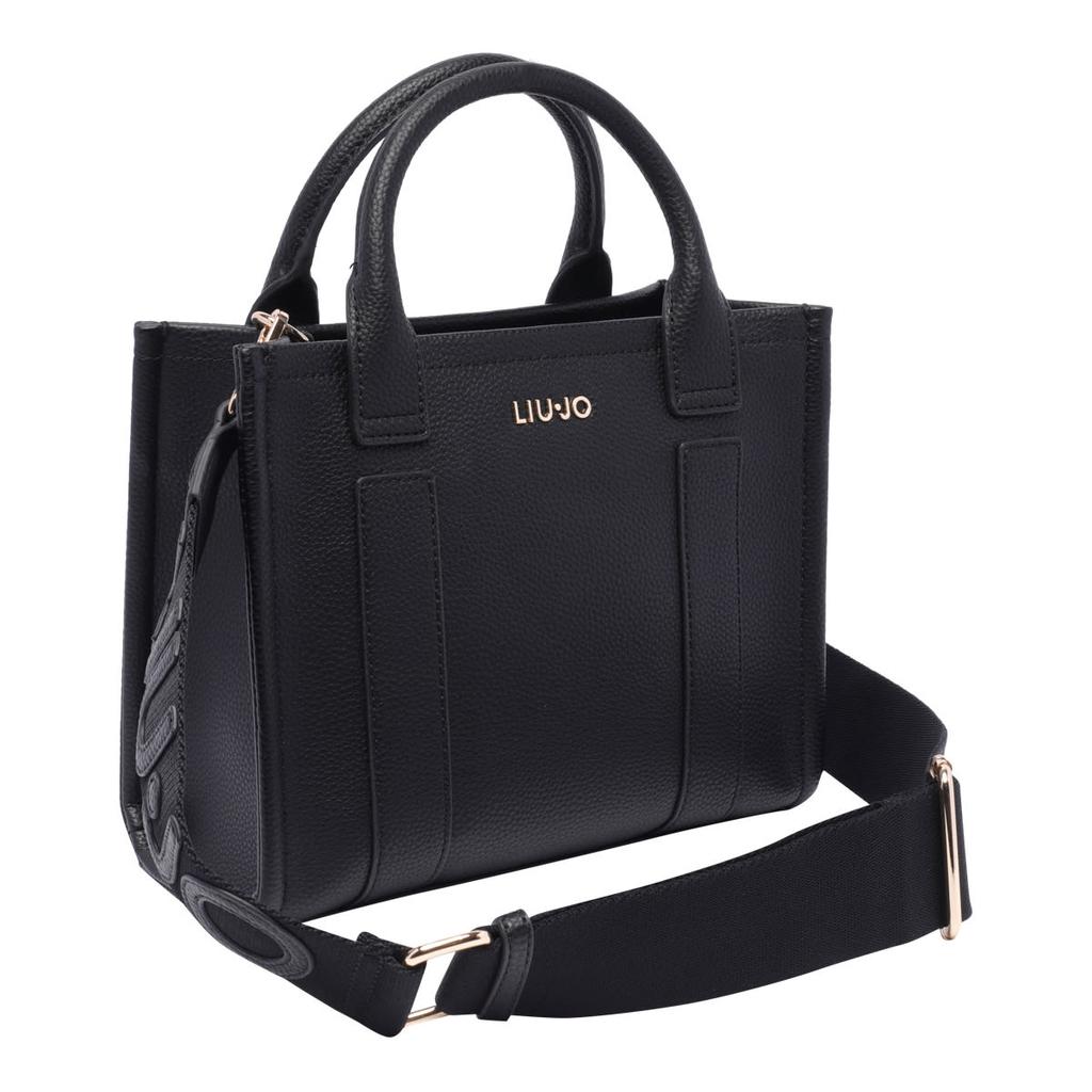 トートバッグ LIU JO Woman Tote bags Fa01 VA5211T7114 M9145 Large jacquard monogram tote bag colour black logo | Liu Jo