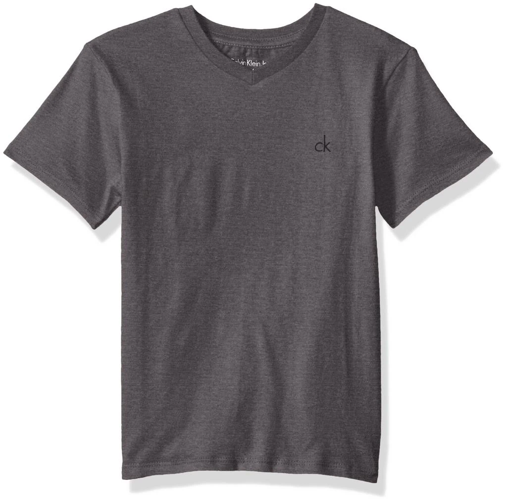 Calvin Klein Calvin Klein Boys Short Sleeve Solid V-Neck T-Shirt, Soft, Comfortable, Relaxed Fit