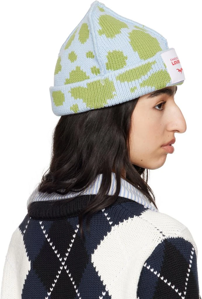 Charles Jeffrey Loverboy Blue & Green Loverboy Beanie 3