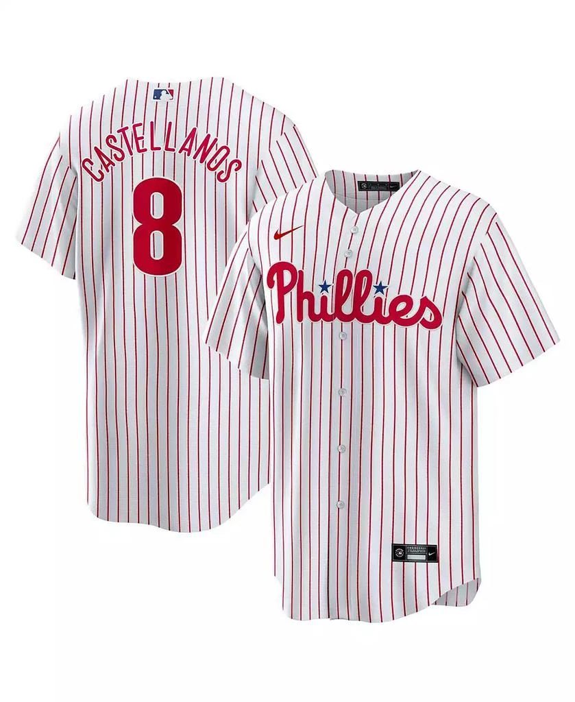 NIKE Men's Nick Castellanos White Philadelphia Phillies Replica Player Jersey 1