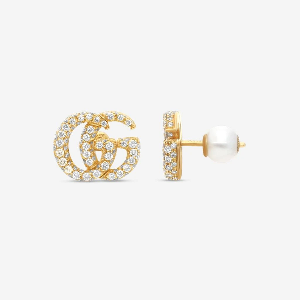 Gucci Gucci Flora 18K Yellow Gold Diamond Stud Earrings YBD58203300200U-copy 2