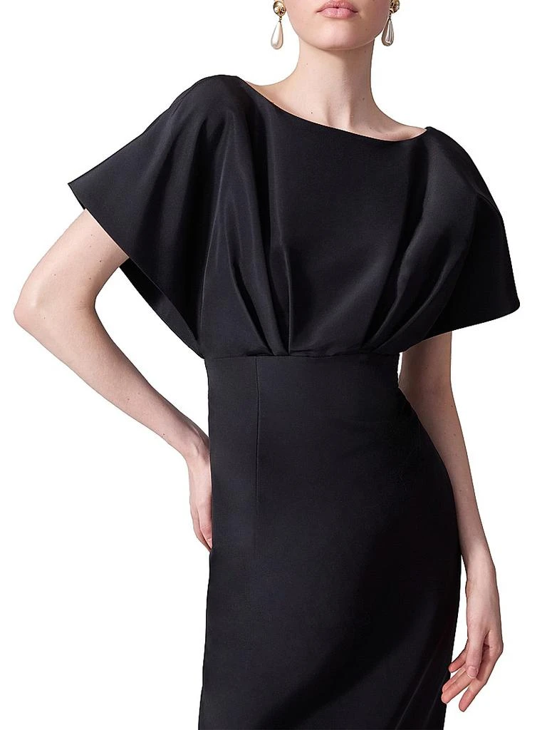 Carolina Herrera Silk Faille Fan Bodice Column Gown - Dresses & Skirts -  Free Shipping - BeyondStyle