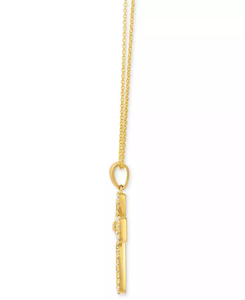 Le Vian Nude Diamond™ Cross Pendant Necklace (3/8 ct. t.w.) in 14k Yellow Gold, 20"