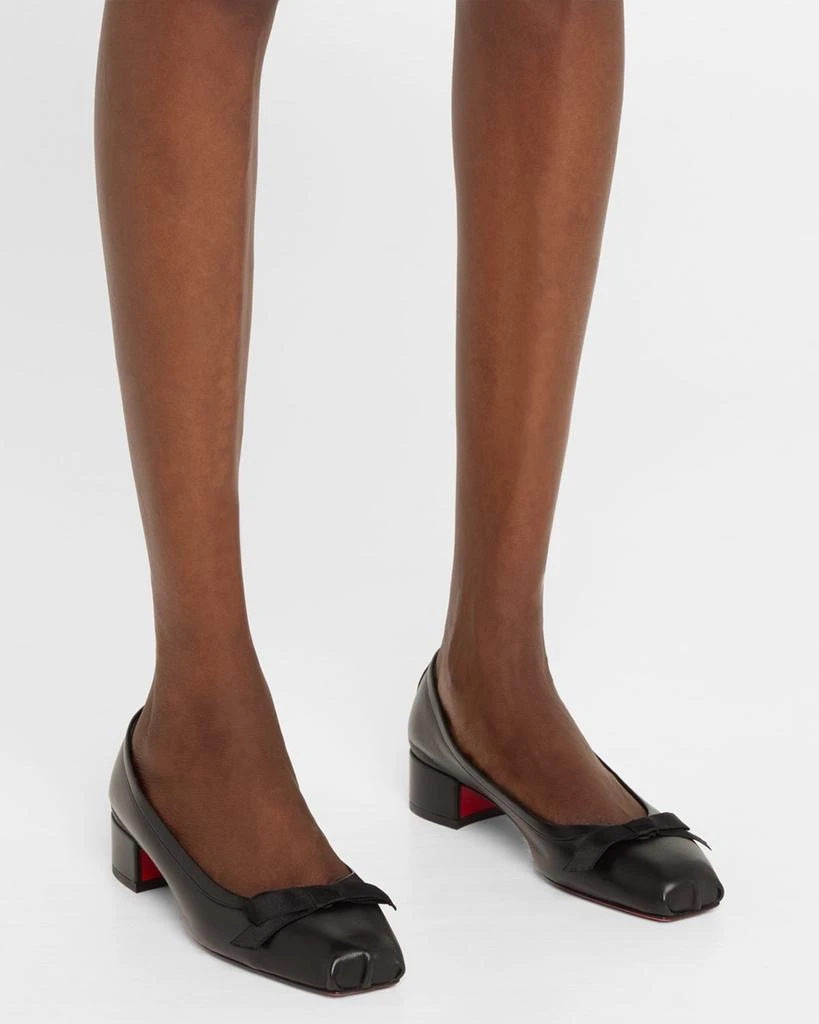 Christian Louboutin Mamaflirt Leather Red Sole Ballerina Pumps 2