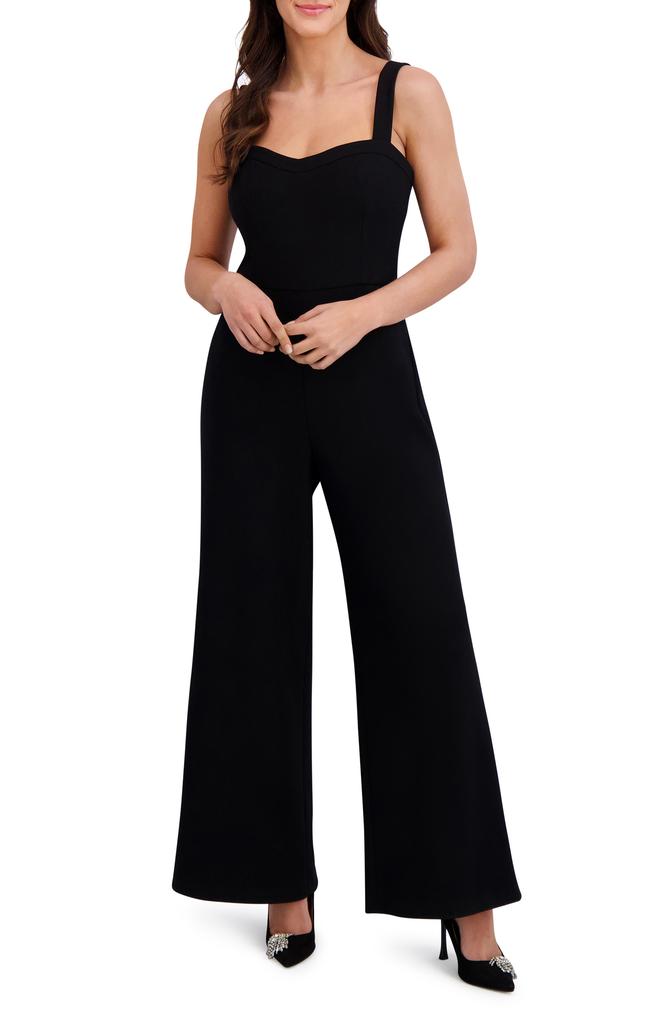 London Times Sweetheart Neck Jumpsuit