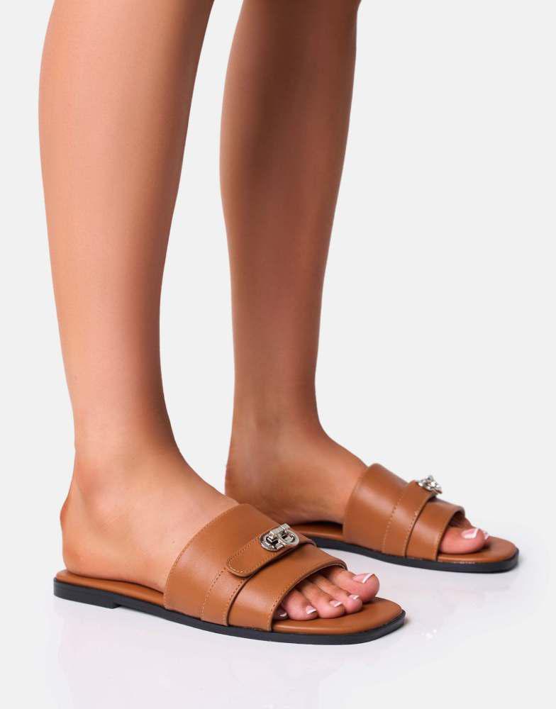 サンダル・ミュール  Public Desire Yuki chunky sondal with western hardware Public Desire Yuki chunky sandal with western hardware in