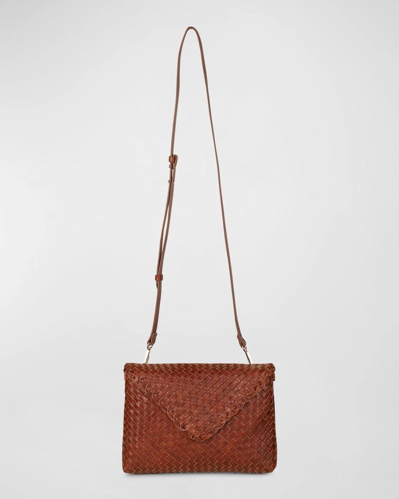 Rafe Jamie Envelope Woven Leather Clutch Bag 2