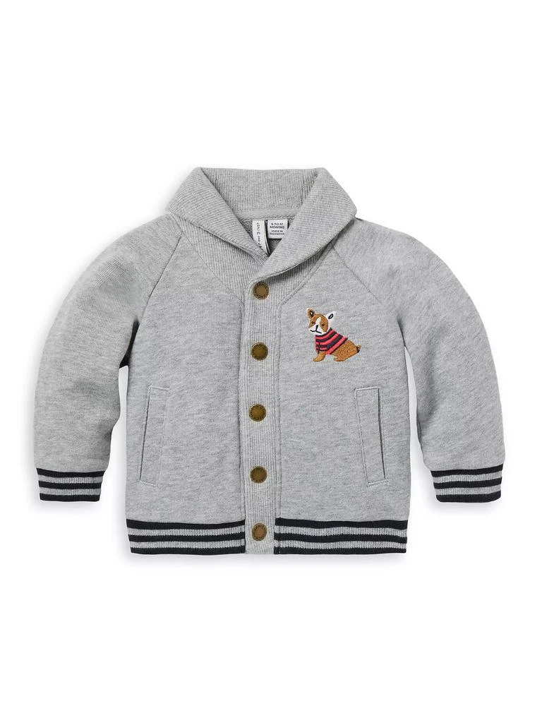Janie and Jack Baby Boy's Varsity Shawl Collar Cardigan &amp; Joggers Set 2