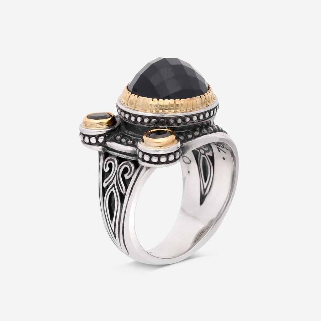 Konstantino Konstantino Calypso Sterling Silver and 18K Yellow Gold, Onyx Statement DKJ849-120