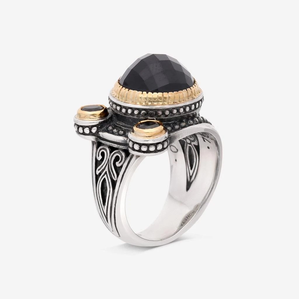 Konstantino Konstantino Calypso Sterling Silver and 18K Yellow Gold, Onyx Statement DKJ849-120 1