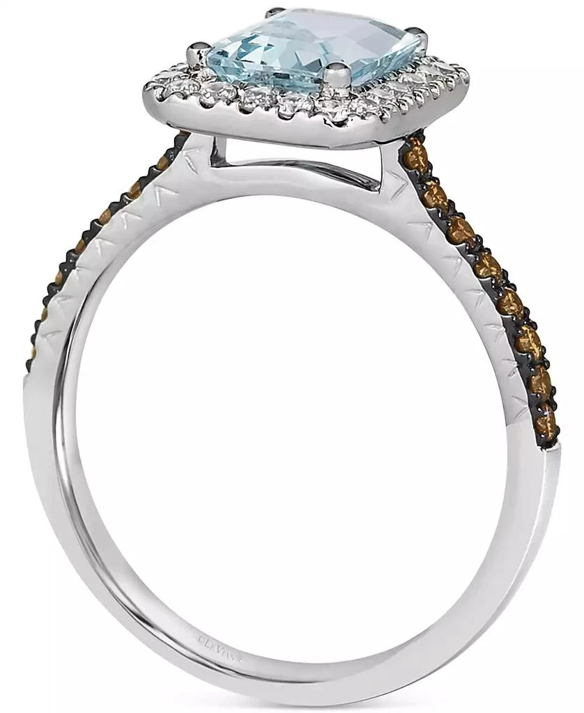 Le Vian Sea Blue Aquamarine (1-1/6 ct. t.w.) 
Diamond (3/8 ct. t.w.) Halo Ring in 14k White Gold 3