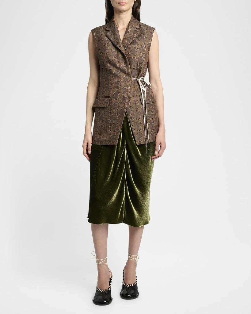 Dries Van Noten Swirl Jacquard Wrap Vest 2