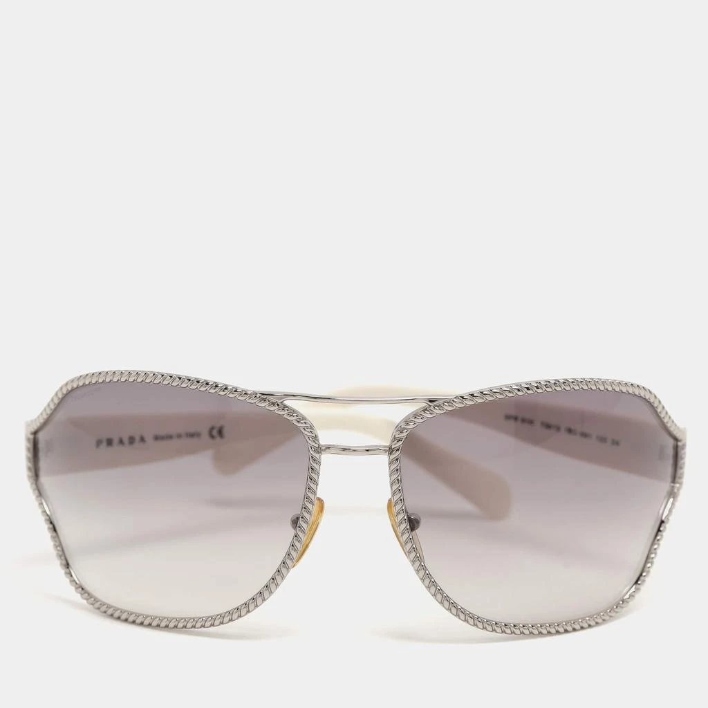 Prada Prada Black/White Metal Shield SPR 61H Sunglasses 1
