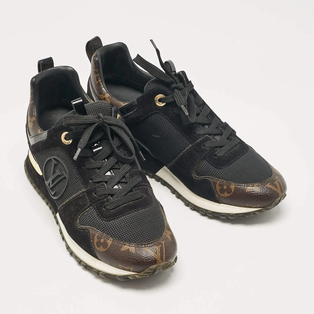 Louis Vuitton Louis Vuitton Brown Canvas and Suede Run Away Low Top Sneakers Size 37.5 4