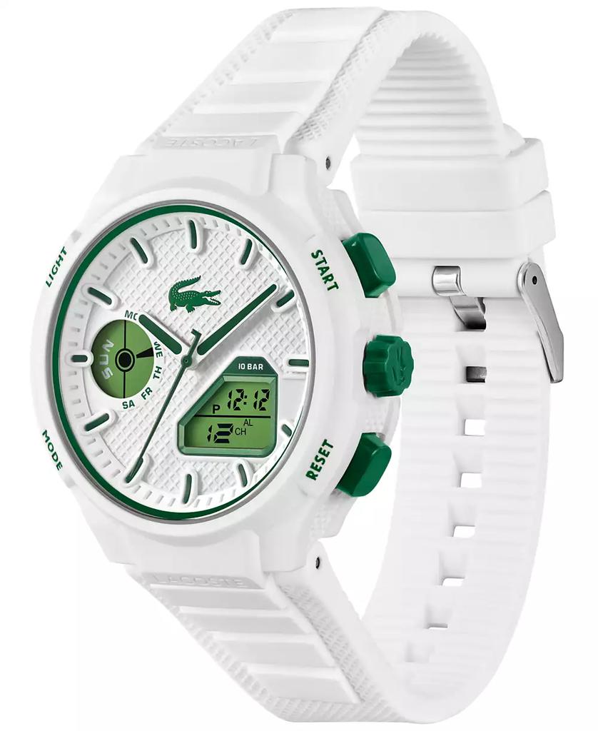 Lacoste Men's LC33 White Silicone Strap Watch, 45mm