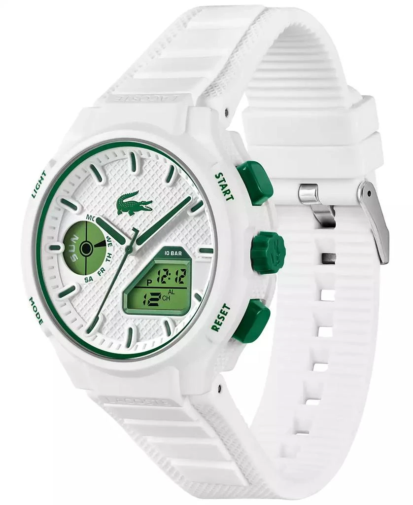 Lacoste Men's LC33 White Silicone Strap Watch, 45mm 2