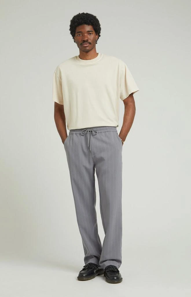 PacSun Charcoal Pinstripe Liam Straight Trousers 2