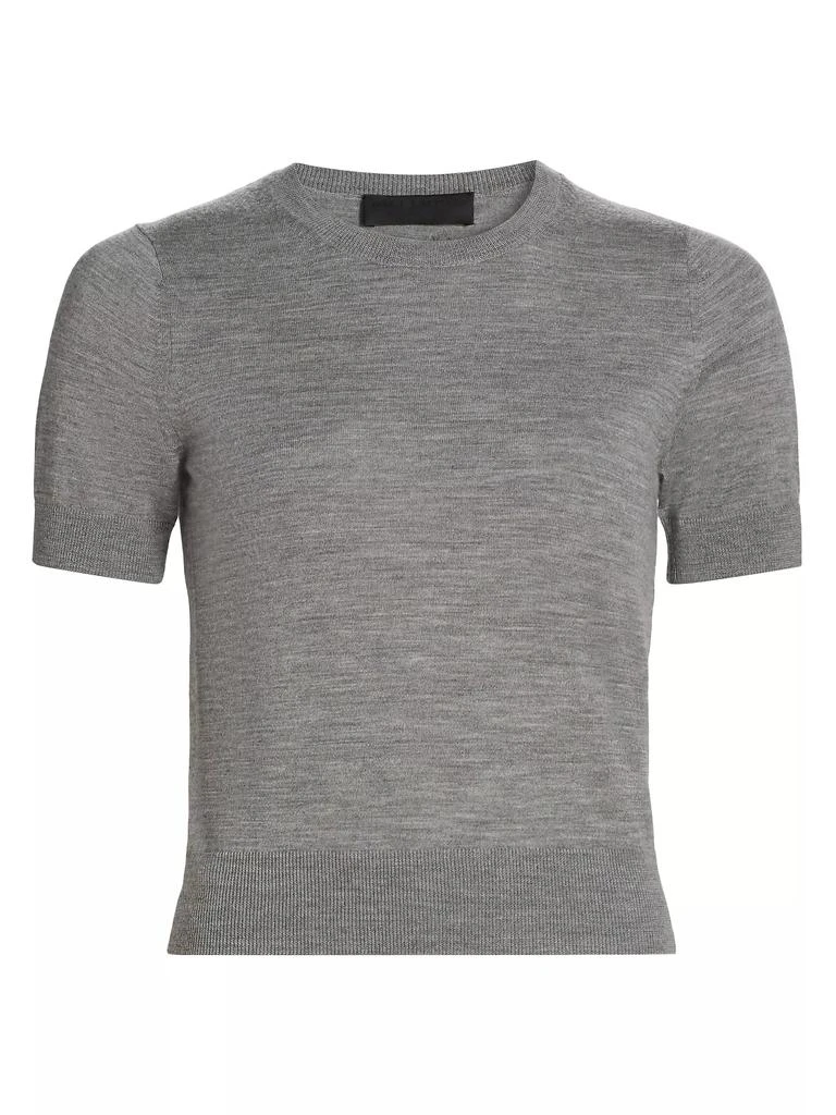 Nili Lotan Leilani Merino Wool Short-Sleeve Sweater 1