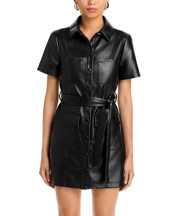 Milly Haven Faux Leather Dress 7