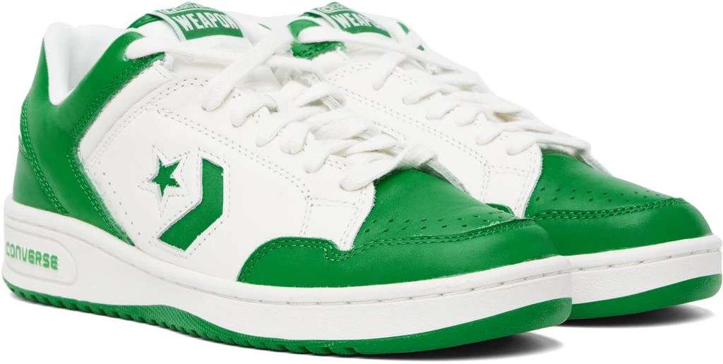Converse Green & Off-White Weapon Low Top Sneakers 4