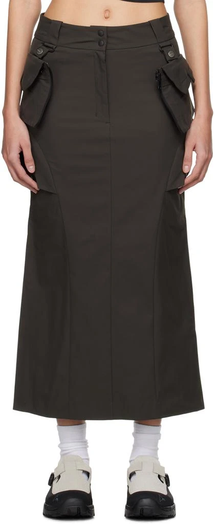 Hyein Seo Khaki Cargo Midi Skirt 1