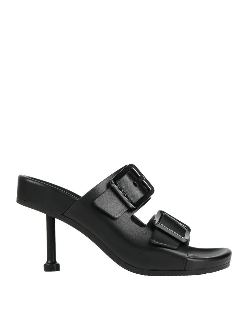 サンダル・ミュール BALENCIAGA BLACK LEATHER AVENUE SOCK SANDALS Balenciaga Black Leather Avenue Sock Sandal – LOZURI®