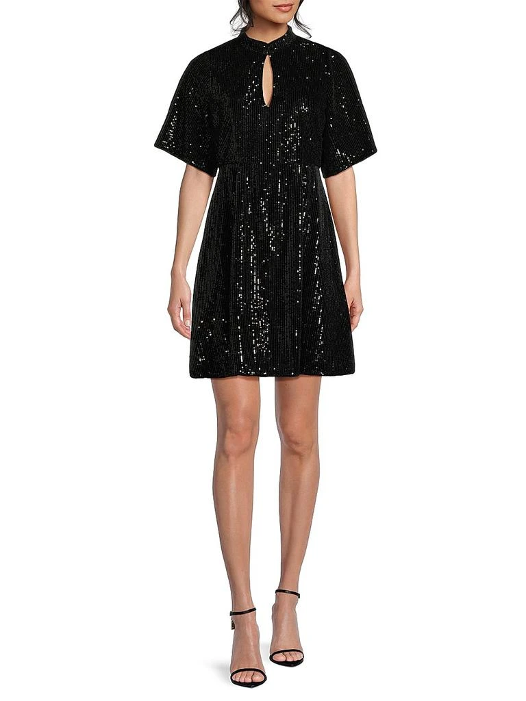 Johnny Was Eve Sequined Short-Sleeve Minidress 2