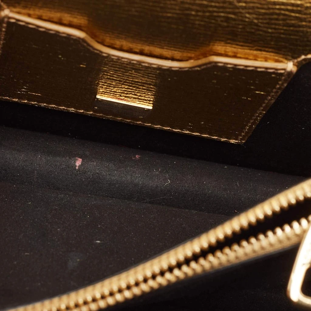 Dolce & Gabbana Dolce & Gabbana Gold Leather Small Rosalia Shoulder Bag 9