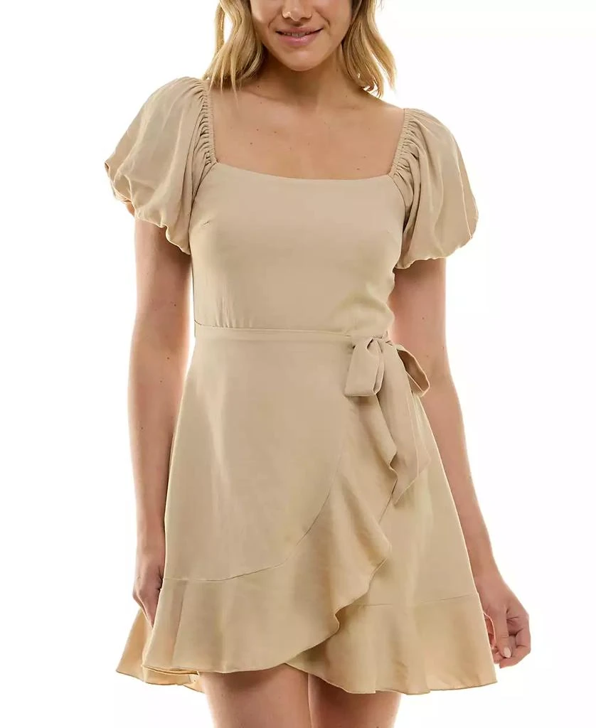Trixxi Juniors' Ruffled Faux-Wrap Dress 1
