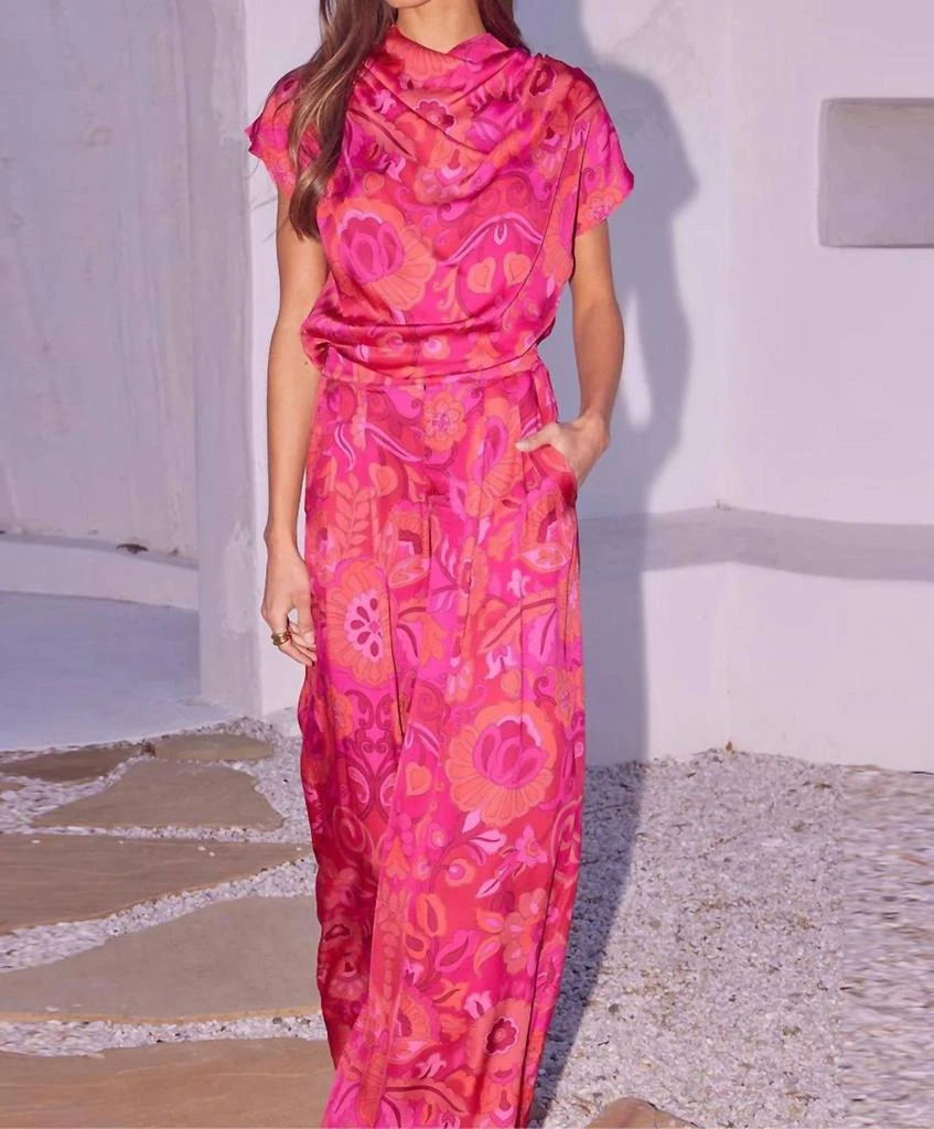 MISA Lemor Pant In Flora Corsica Fuchsia 3