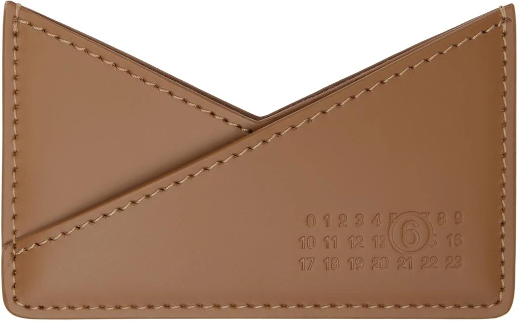 MM6 Tan Triangle 6 Card Holder