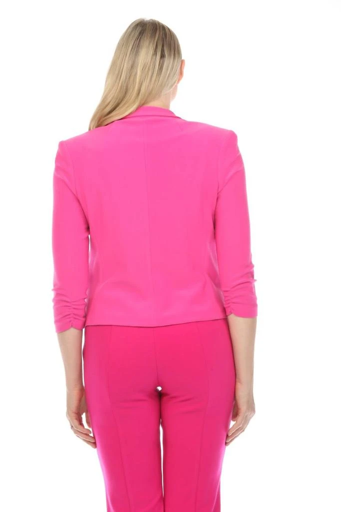 JOSEPH RIBKOFF Joseph Ribkoff - Open Front Ruched 3/4 Sleeve Cropped Blazer 3
