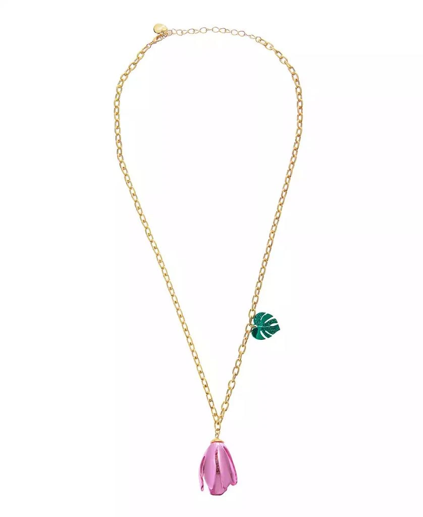 Betsey Johnson Faux Stone Garden Glam Tulip Pendant Necklace 1