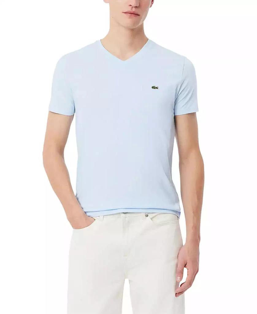 Lacoste Men’s Classic V-Neck Soft Pima Cotton Tee Shirt 1
