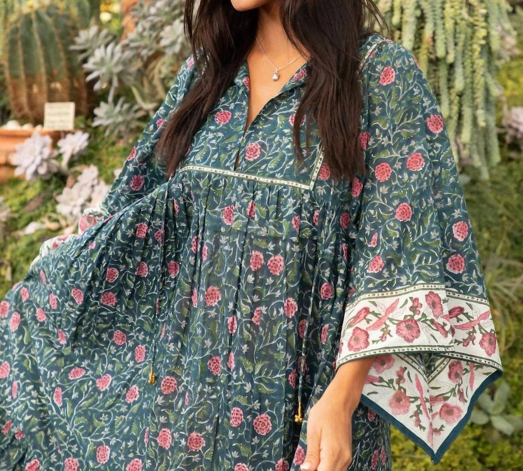 The fox and the mermaid The Fox And The Mermaid - Chahna Block Printed Maxi Dress 3