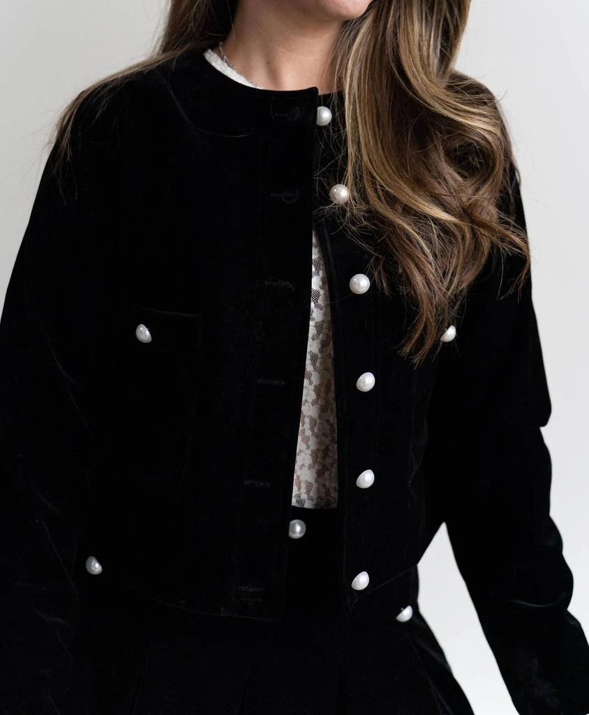 TCEC Tcec - Georgie Pearl Button Front Jacket 10