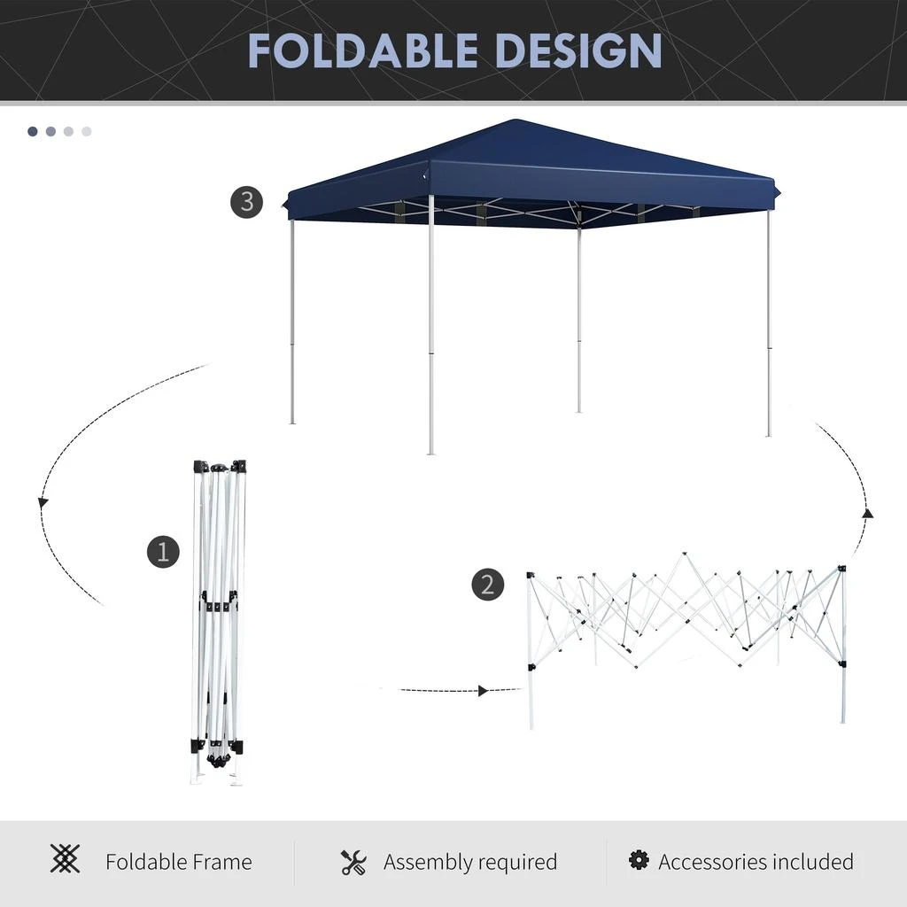 Streamdale Furniture Streamdale 13' x 13' Pop Up Canopy Tent 6