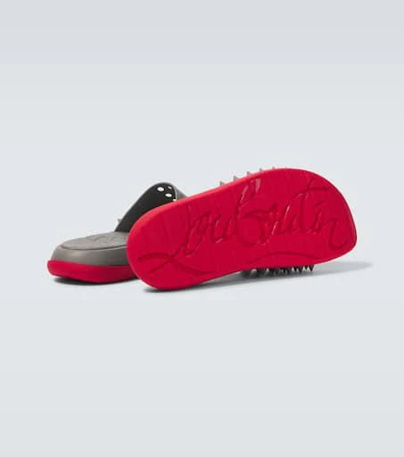 Christian Louboutin Take It Easy perforated spiked slides 7