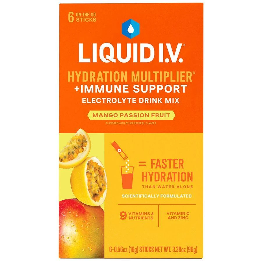 Liquid I.V. Hydration Multiplier + Immune Support Powder Mango Passionfruit, 6ct 1