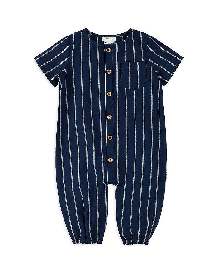 Petit Lem Boys' Striped Cross Hatch Coverall - Baby 1