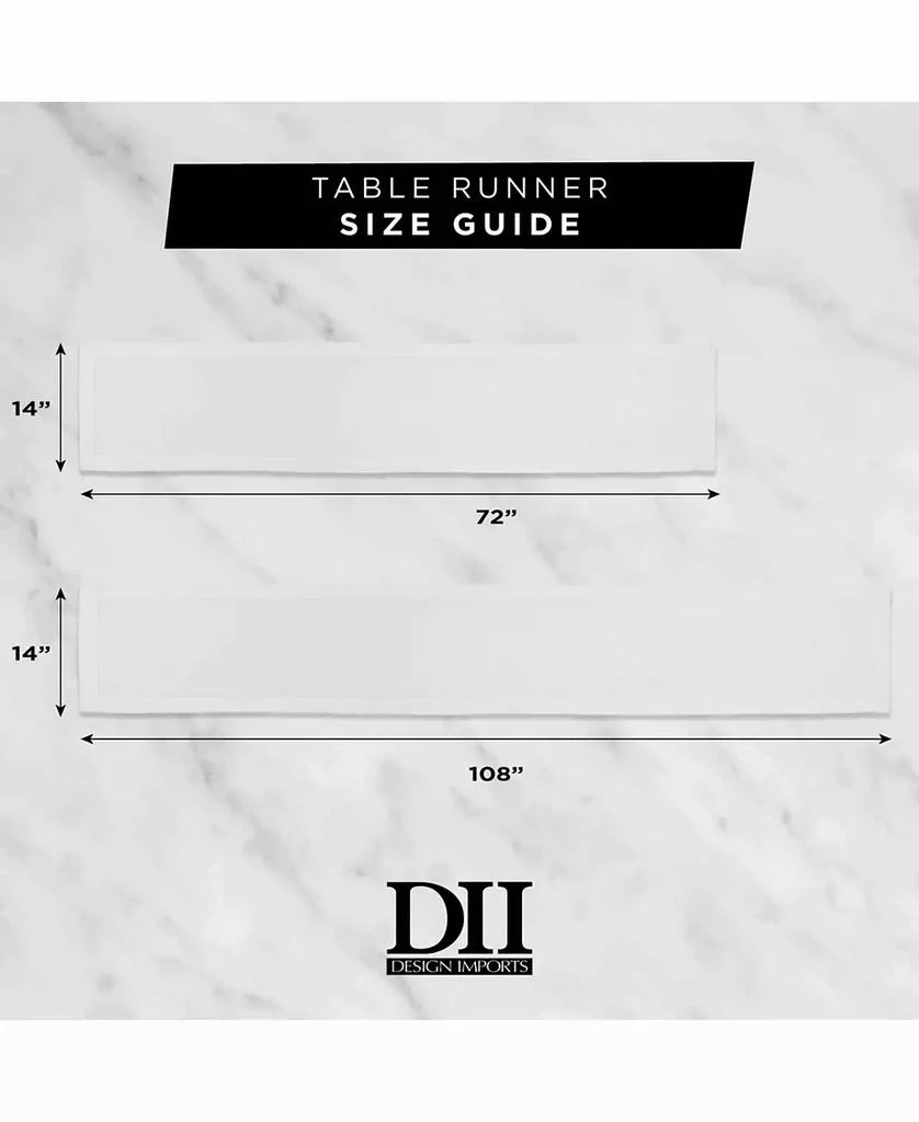 Design Imports Outdoor Table Runner with Zipper 14" X 72" 5