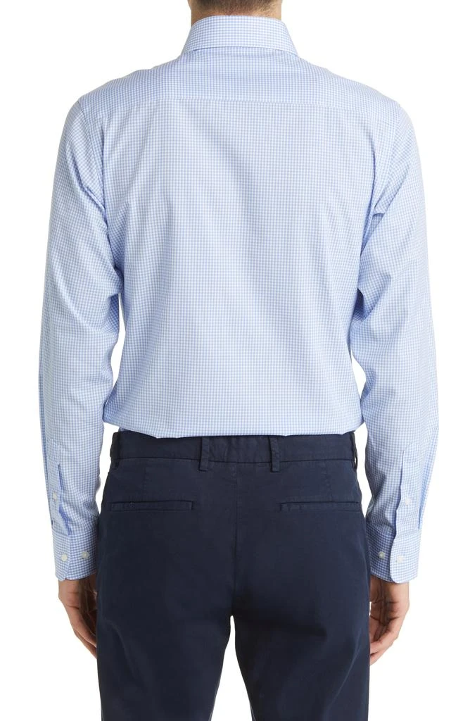 David Donahue Gingham Slim Fit Barrel Cuff Dress Shirt 3