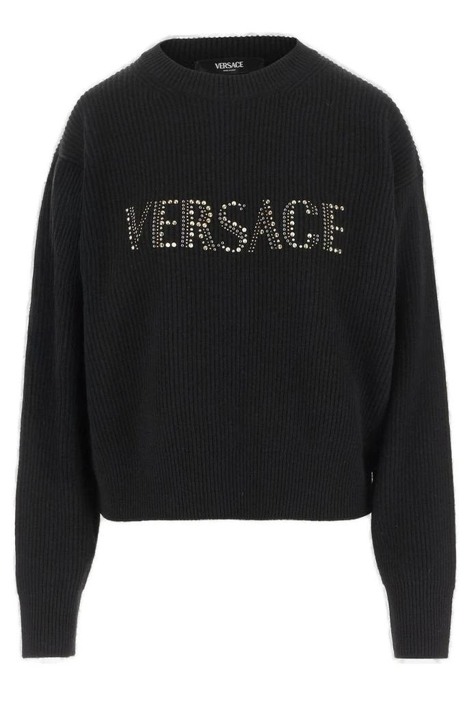 Versace Versace Logo-Embellished Crewneck Jumper from Cettire