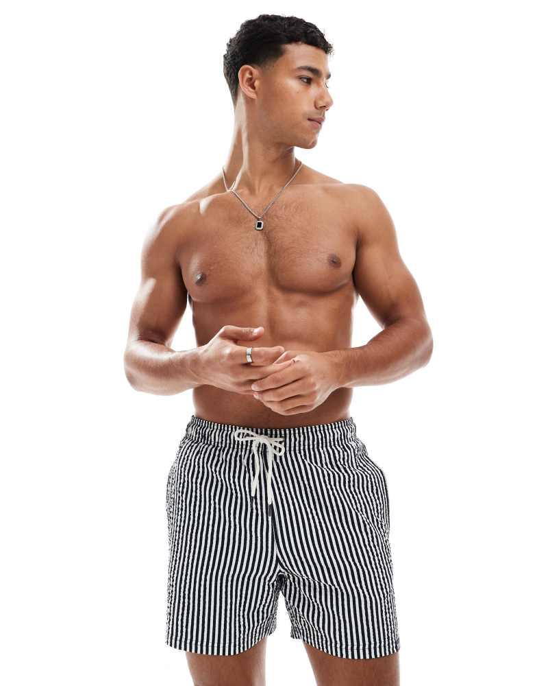 Regatta Regatta Loras swim short in navy seersucker stripe