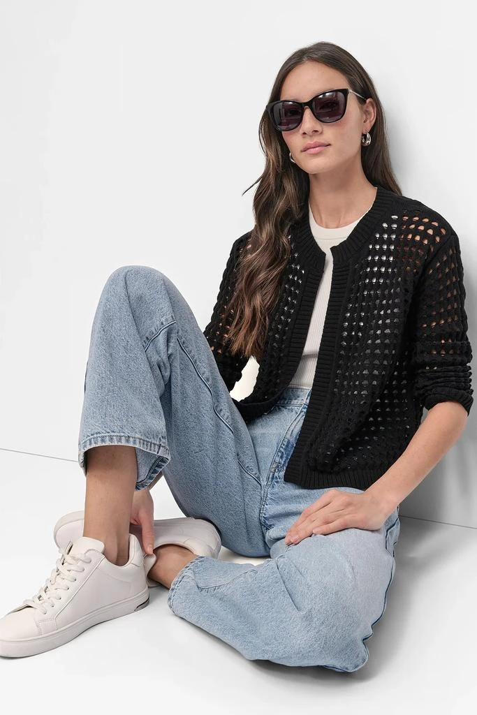 DKNY OPEN STITCH CARDIGAN 6
